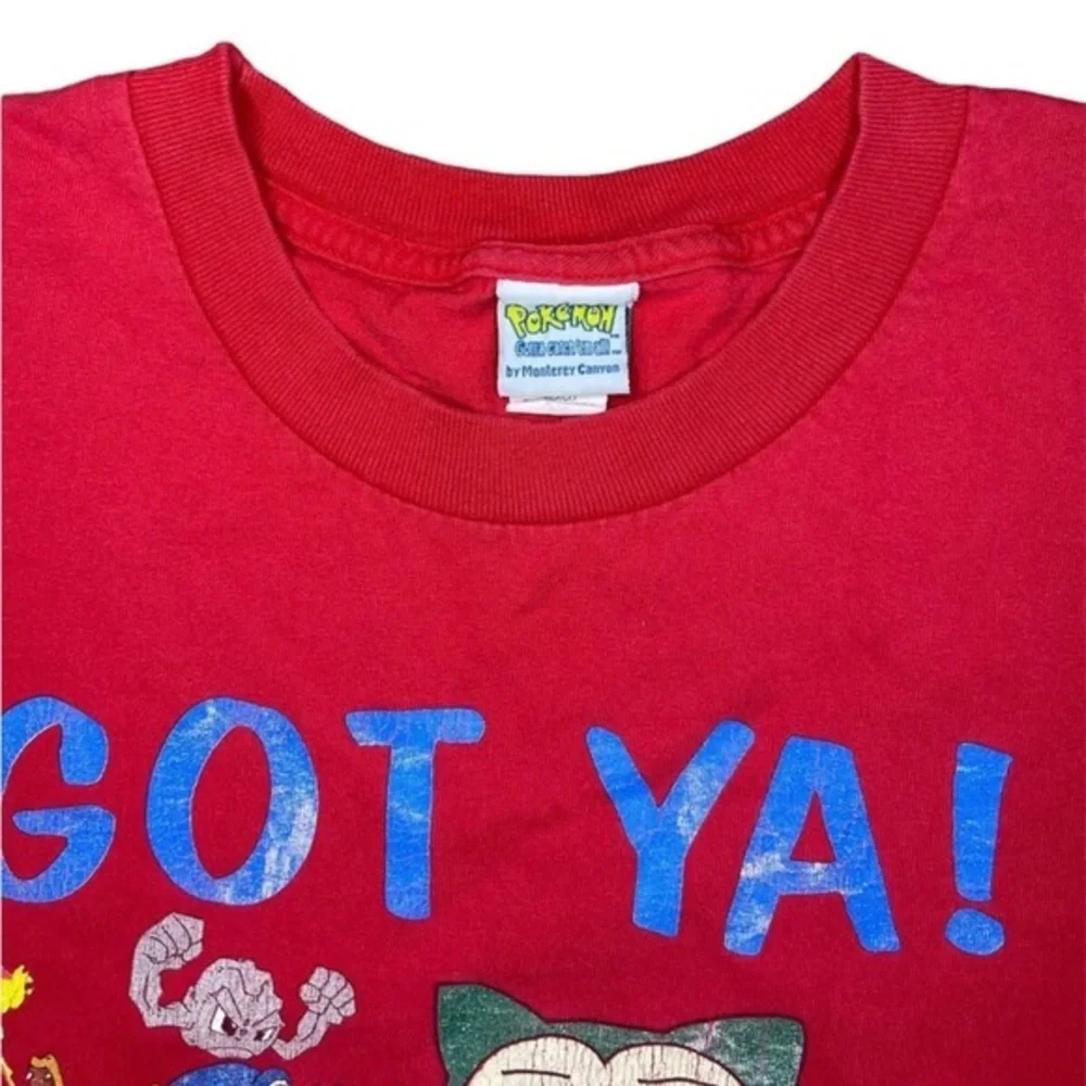 Vintage‎ 2000 Pokémon Gotta Catch Em All Nintendo T Shirt Size XL Youth Red Y2K